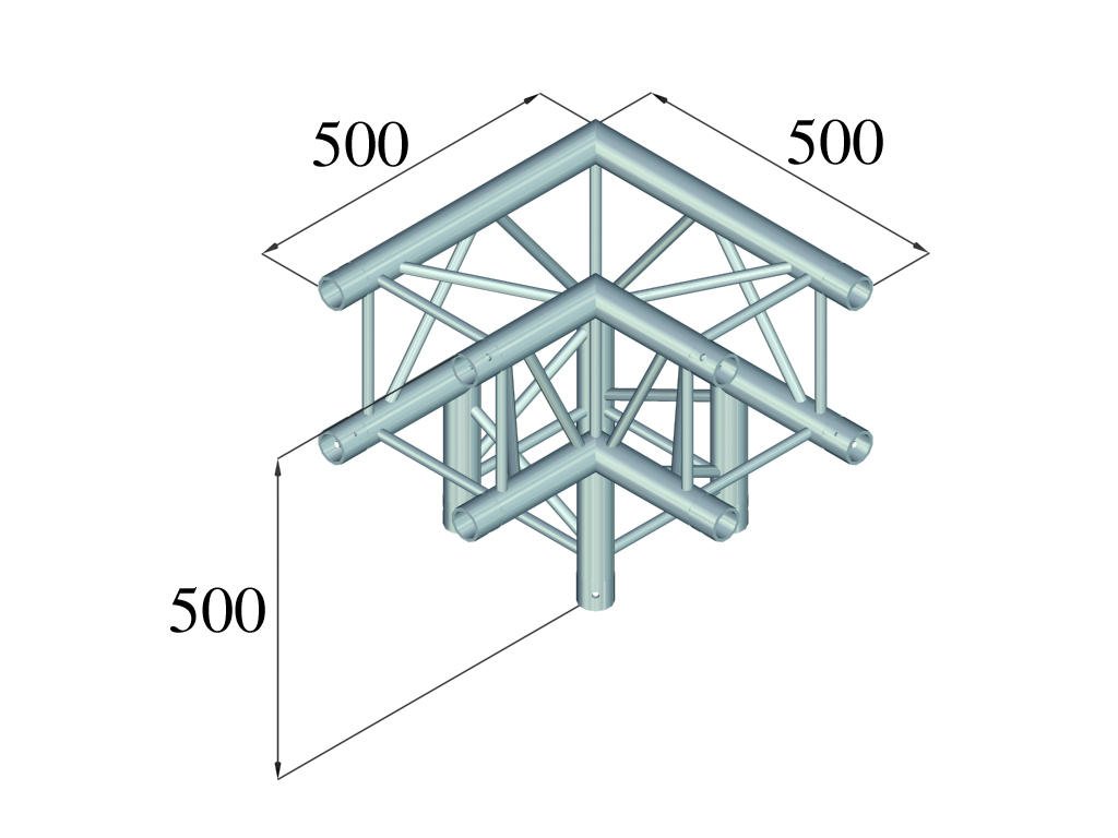 Alutruss QUADLOCK 6082L-30 3-tie Kulma (90°)
