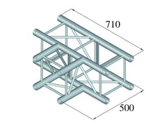 Alutruss QUADLOCK 6082T-35 3-tie T-kappale