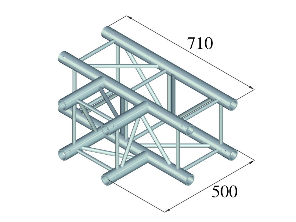 Alutruss QUADLOCK 6082T-35 3-tie T-kappale