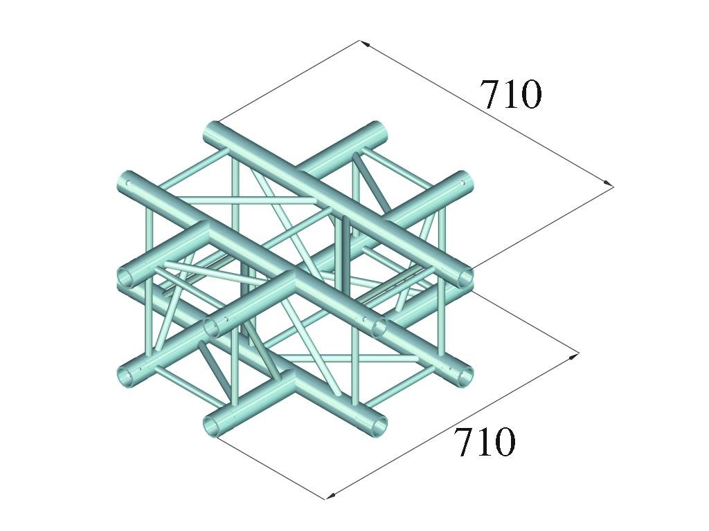 Alutruss QUADLOCK 6082C-41 4-tie Ristikkokappale