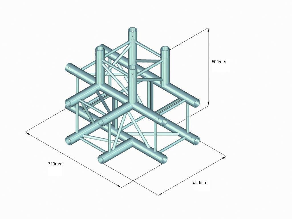 Alutruss QUADLOCK 6082T-42 4-tie T-kappale