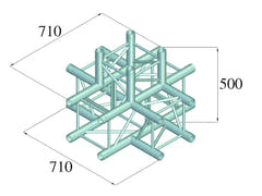 Alutruss QUADLOCK 6082C-51 5-suuntainen ristipala