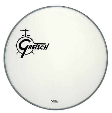 Gretsch Ambassador Coated 26" bassorummun kalvot, musta logo vasemmalla