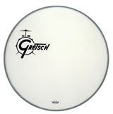 Gretsch Ambassador Coated 22" stortrommeskind, sort logo til venstre
