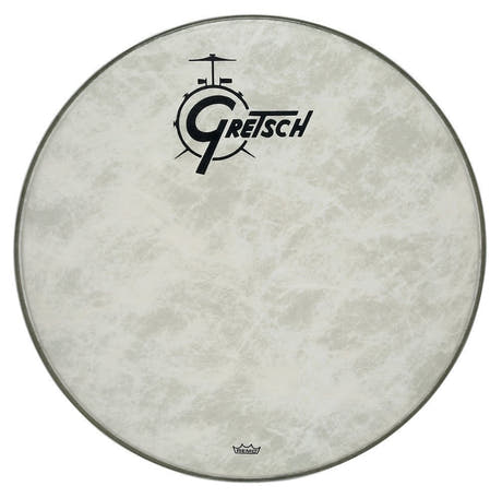 Gretsch Fiberskyn resonanssikalvo 18" bassorummulle, logo keskellä