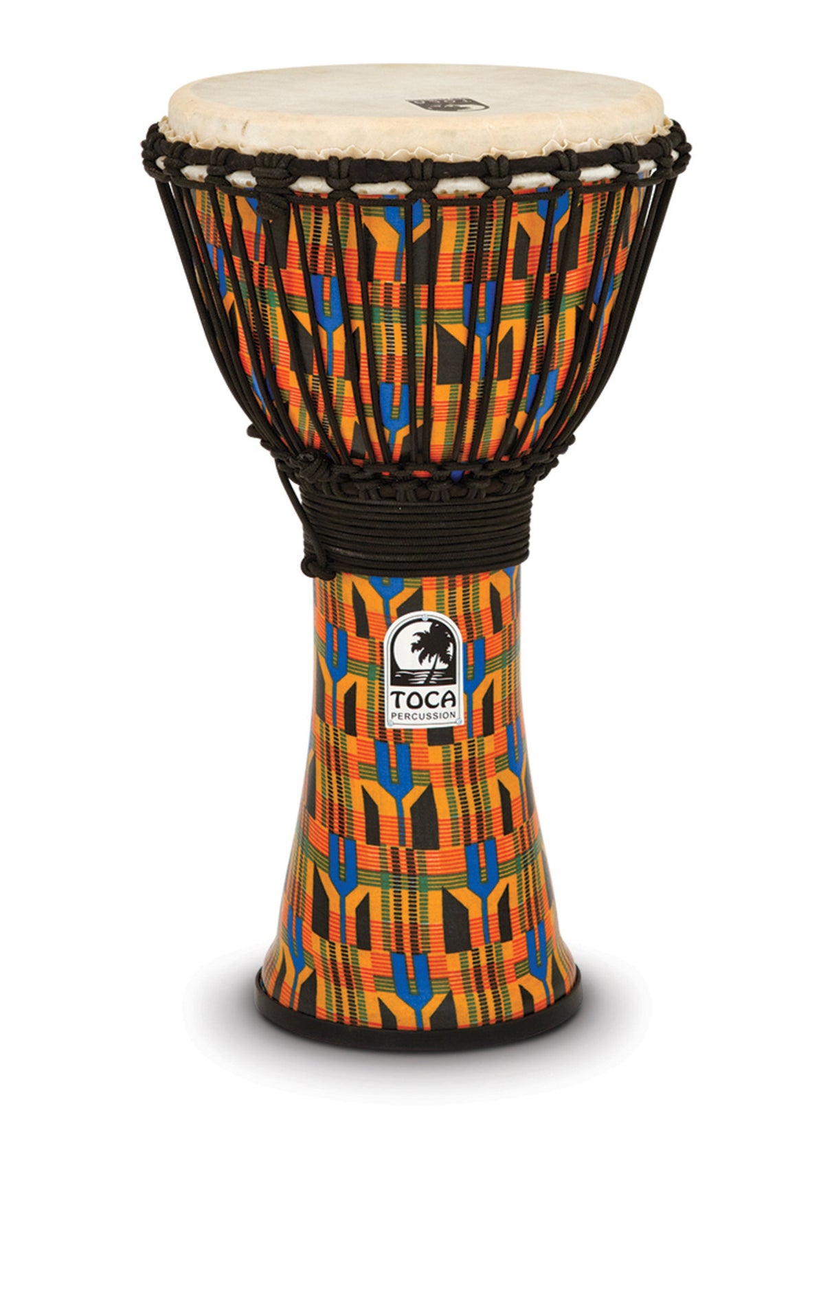 Toca Djembe Freestyle Rope Tuned - Kente Cloth (SFDJ-10K)