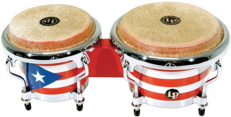 Latin Percussion Bongo Mini Tunable - Puerto Rican Flag (LPM199-PR)