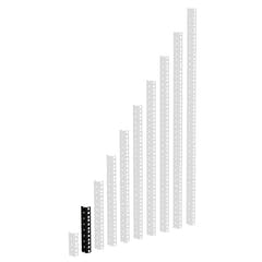 Adam Hall 61535 B Vahva Rack Kisko (Musta)