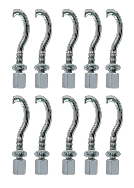 Latin Pundistussoittimet Tuning lugs Brazilian LP3010 LP3010N LP3012 LP3012-SM Pandeiro - LP3006 Tamborim - Chrome, 10 pieces (LP3923)