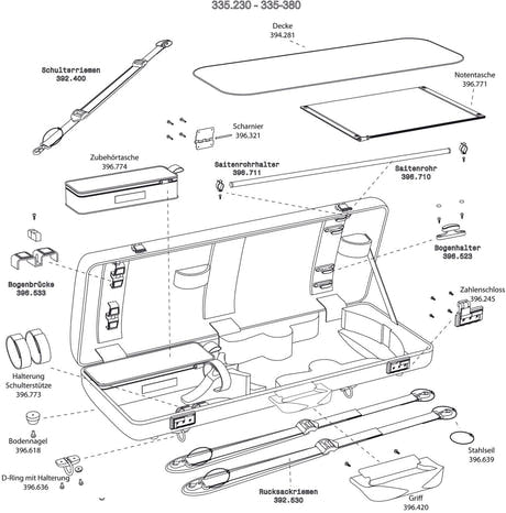 GEWA Form shaped viulut cases Air 1.7 - Handle