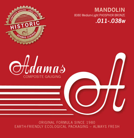 Adamas Historic Reissue 8080 -mandoliinikielet, Medium-Light .011