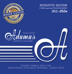 Adamas Strings for Acoustic Kitarat Nuova phosphor bronze coated - Super-Light .011-.052 (1749NU)
