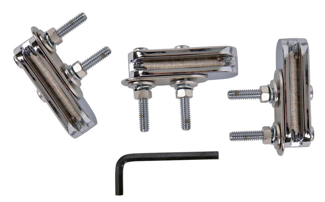 Latin Pundistussoittimet Mount bracket Conga - Chrome, 3 pieces (LP291BR)