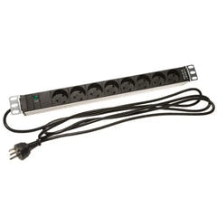 Virtakisko m. Maadoitus (DK, 19" Rack)