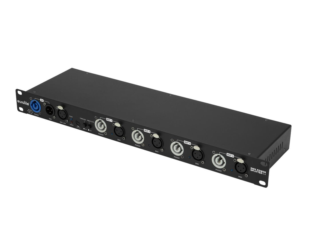 EUROLITE DMX-virtajako 4x4 3-napainen XLR