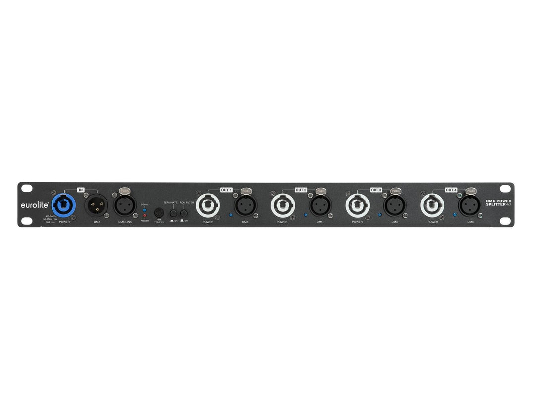 EUROLITE DMX-virtajako 4x4 3-napainen XLR