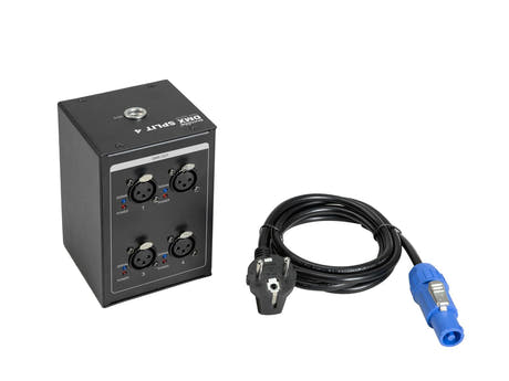 EUROLITE DMX Split 4 Mini -jakaja, 3-napainen