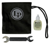 Latin Percussion Tuning lugs & tension rods -lisävarusteet Accessory Pouch Pro, mukana LP227A-viritysavain ja LP238 Lug Lube (LP227E)