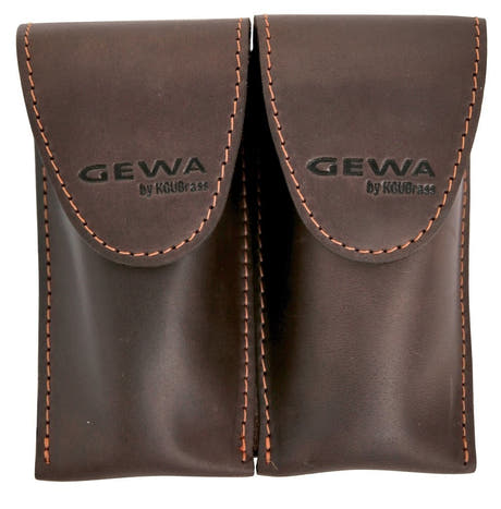 GEWA Crazy Horse Bugle Double kahdelle käyrätorven suukappaleelle, ruskea