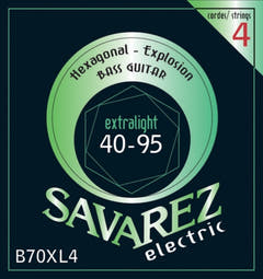 Savarez E-Bass -kielet Hexagonal Explosion – 4-kielinen Ex-Light (B70XL4)