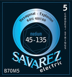Savarez bassokitaran kielet Hexagonal Explosion - 5-kielinen Medium-Light (B70M5)