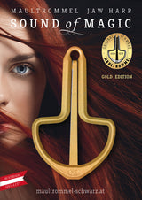 Original Schwarz Golden Star mundharpe, 82 mm, nr. 15, guldfinish