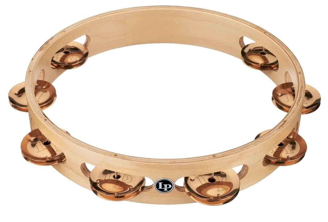 Latin Percussion Tamburiini Pro 10 in Single Row Tambourin - Bronze (LP380A-BZ)