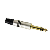 Kaapelin liitin 6,3 mm:n pistorasia Stereo Gold