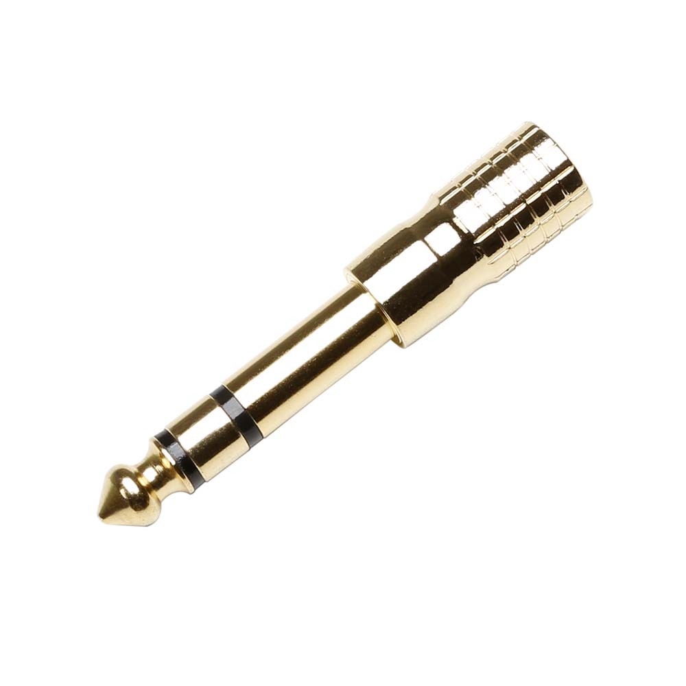 Adapteri 3,5mm Stereo Jack 6,3mm Stereo Jack (Kulta)