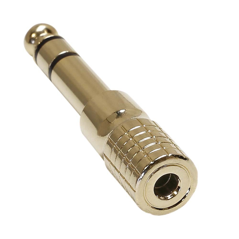 Adapteri 3,5mm Stereo Jack 6,3mm Stereo Jack (Kulta)