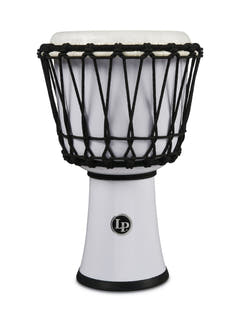 Latin Pundistussoittimet Djembe World 7-inch Rope Tuned Circle - White (LP1607WH)