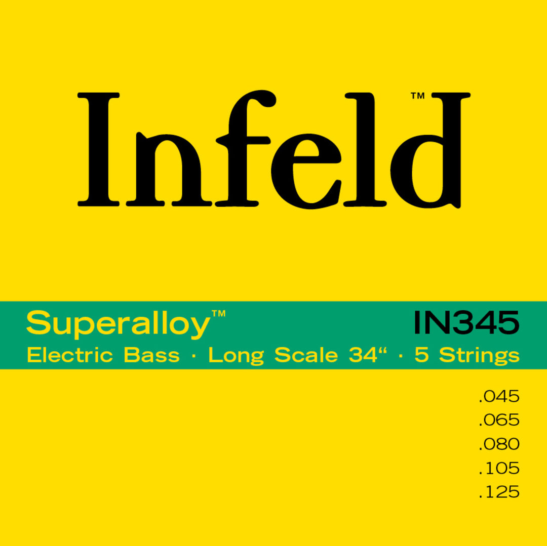 Thomastik-Infeld sähköbasson kielet Superalloy. Pyöreäpunotut Long Scale - set 5-kielinen long (IN345)
