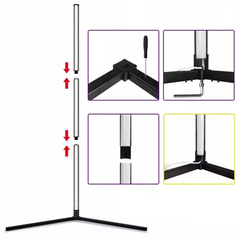 LIGHT4ME SEINÄTOLPPA 1 kulma seisova lattiavalaisin