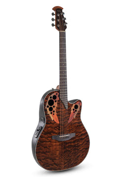 Ovation E-akustiset Kitarat Celebrity Elite Plus Mid Cutaway - Dark Tiger Eye (CE44P-TGE-G)