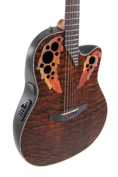 Ovation E-akustiset Kitarat Celebrity Elite Plus Mid Cutaway - Dark Tiger Eye (CE44P-TGE-G)