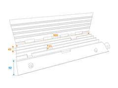EUROLITE Cablebridge 5 kanavaa 900x500x50mm