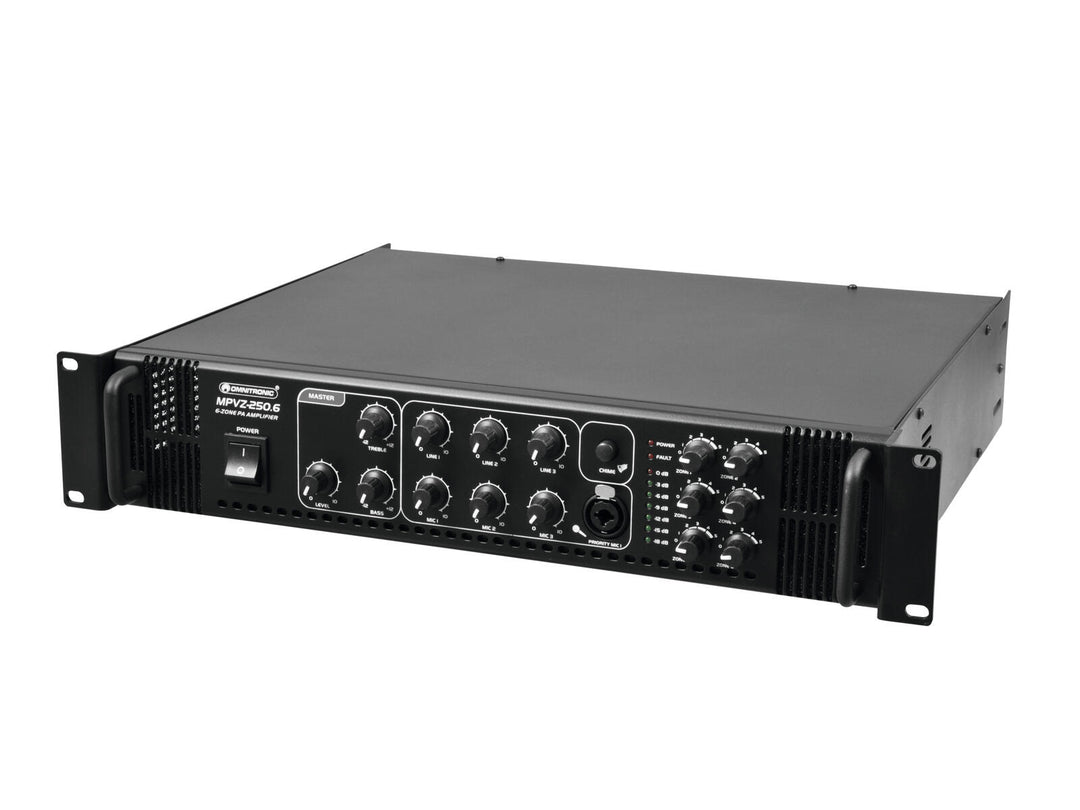 OMNITRONIC MPVZ-250.6 PA-sekoitusvahvistin