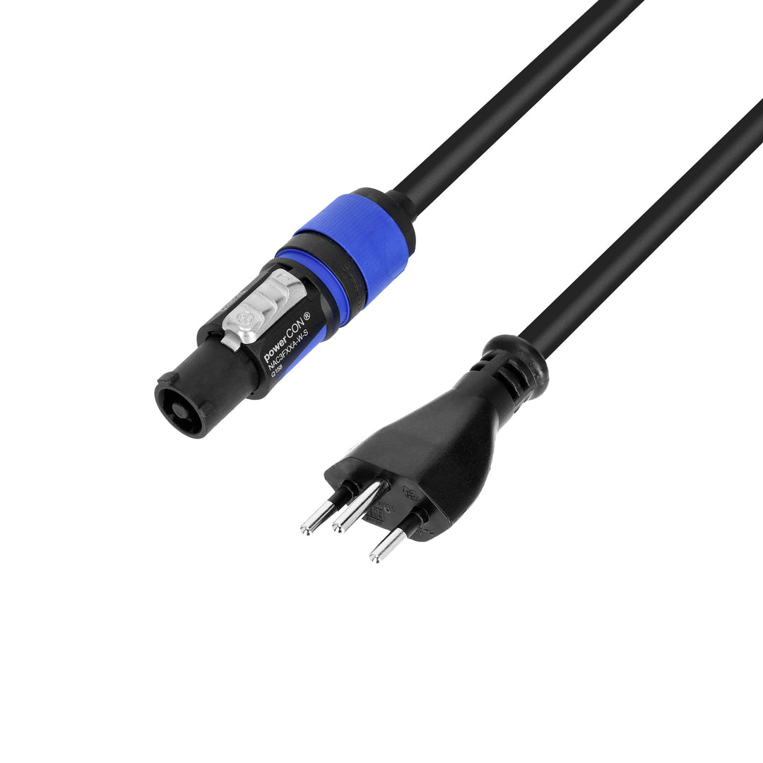 Adam Hall Cables 5 STAR PCON 0150 CH - Virtajohto | Neutrik powerCON® x SEV M12 | 1,5 m
