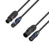 Adam Hall Cables 5 STAR H TCON D 1000 - Hybridkabel | Strøm & DMX | Neutrik® XLR 3-polet x TRUE1® | 10 m