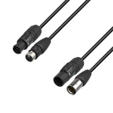 Adam Hall Cables 5 STAR H TCON 5D 1000 IP65 - Hybridkabel | Strøm & DMX | Neutrik® XLR 5-polet IP65 x TRUE1® | 10 m