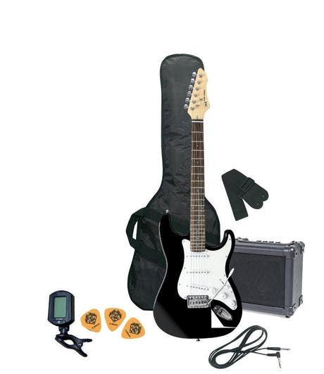 VGS RC-100 kitarat Pack, sähkökitara vahvistimella, Black