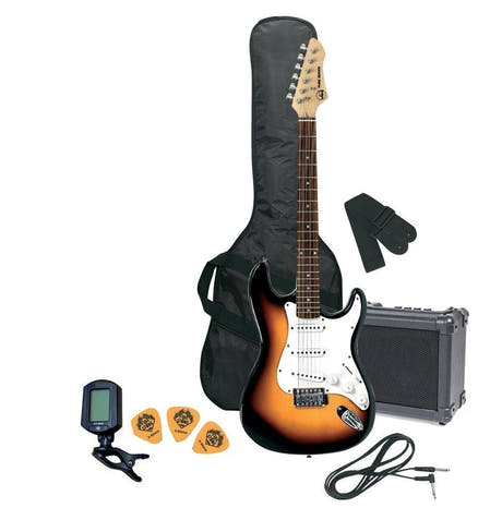 VGS RC-100 Kitarat Pack, sähkökitara vahvistimella, 3-Tone Sunburst