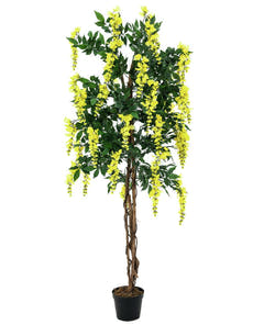 Keinotekoinen Sinisade (Keltainen, 150cm)