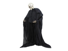Halloween-figur formbart skelet, sort, 160 cm