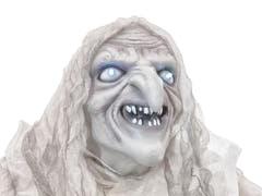 Halloween heks, hvid, animeret, 170 cm