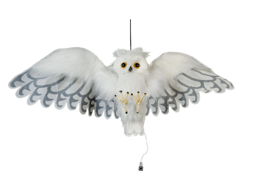 Halloween sneugle, animeret, 75 cm vingefang