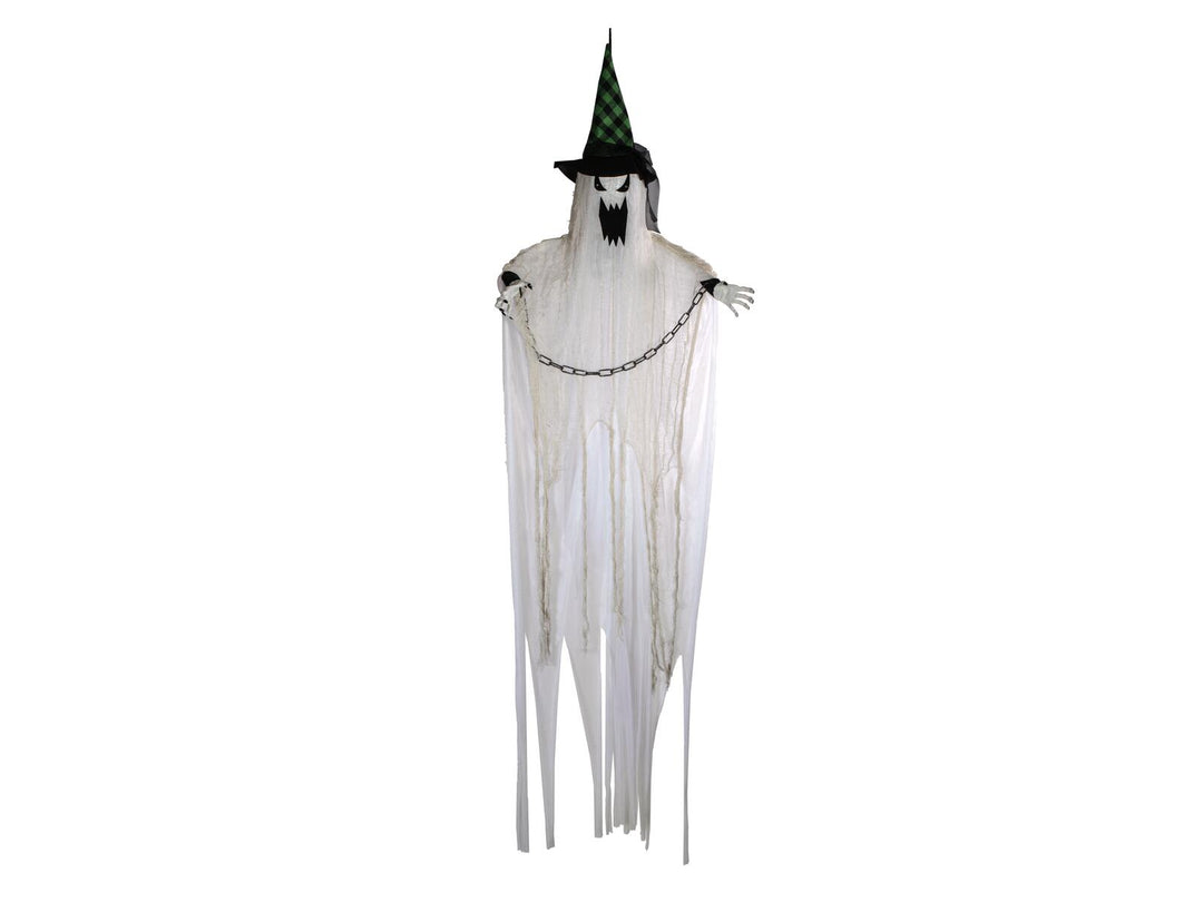Halloween-spøgelse med spids hat, hængende, animeret, 200 cm