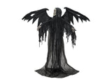Halloween sort engel, animeret, 175 cm