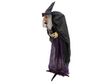 Halloween-figur heksen Marie, animeret, 180 cm