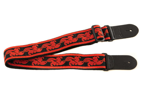Ovation Signature -kitarahihna nailonia, Ruby Red/Black